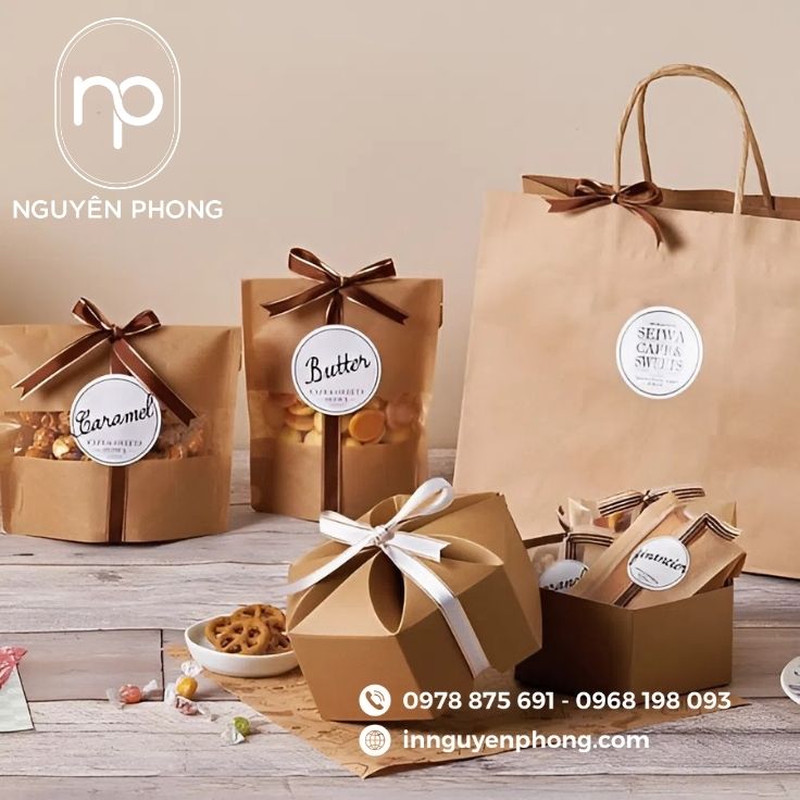 Mẫu túi giấy đựng ô mai giá rẻ 